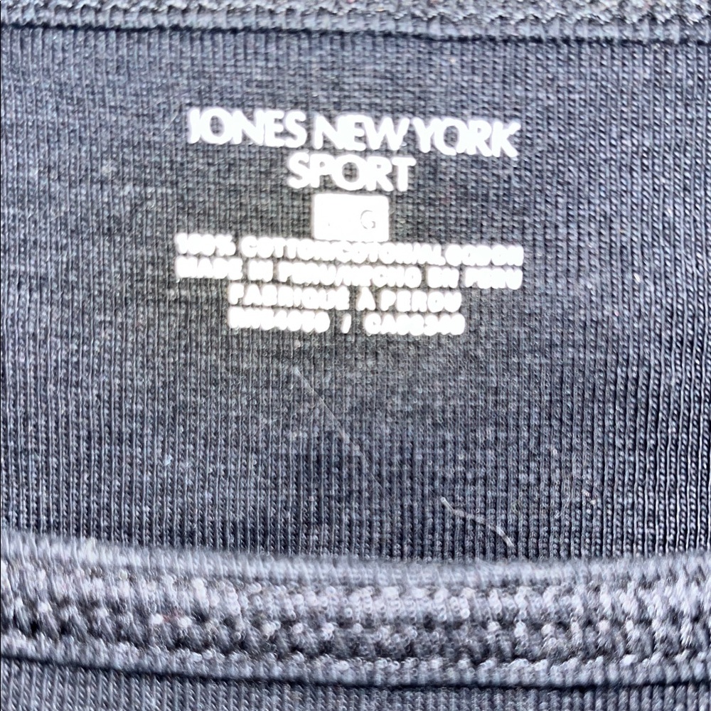 Jones New York Black 3/4 Sleeve Boatneck Tee - Picture 3 of 3